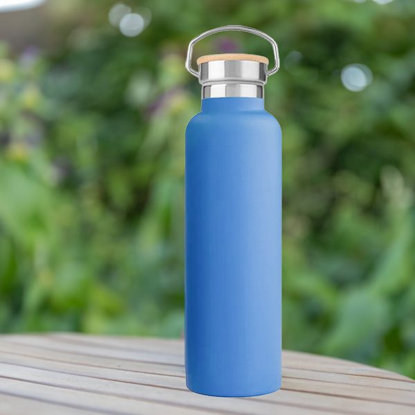 Blauwe RVS drinkfles – met gravering van Jovink & uw naam (optie) - Afbeelding 3