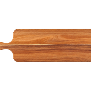 Houten serveerplank met leren lus